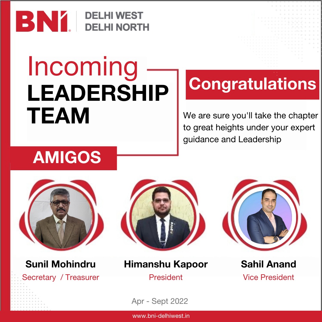 BNI New Delhi - Congratulations to the new Leadership of... | Facebook