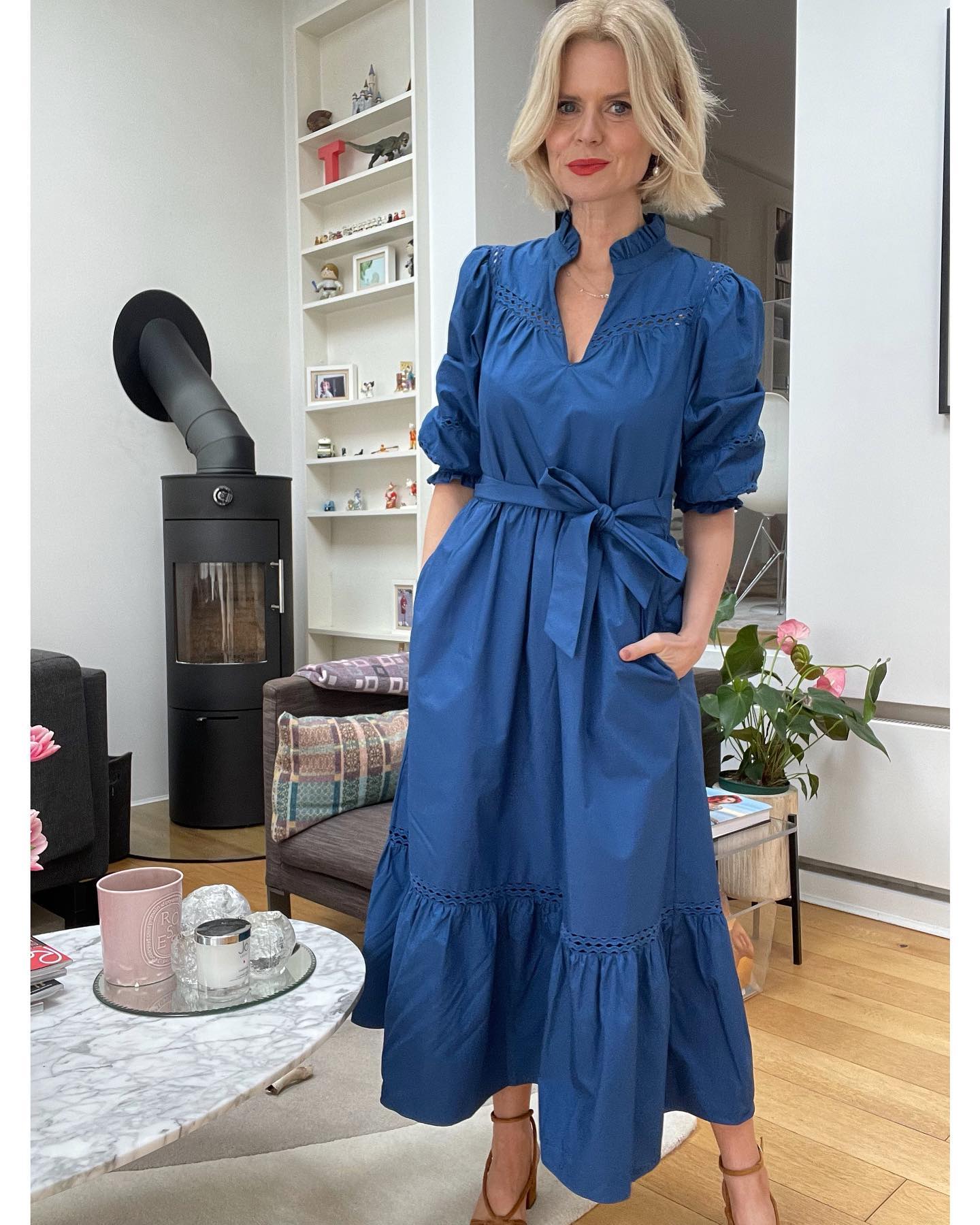 Bleu de France…the colour name we chose in the end for our Mila Rick Rack (or Jubilee 😉) Dress as worn here by yours truly and our stylists…universally flattering from a size