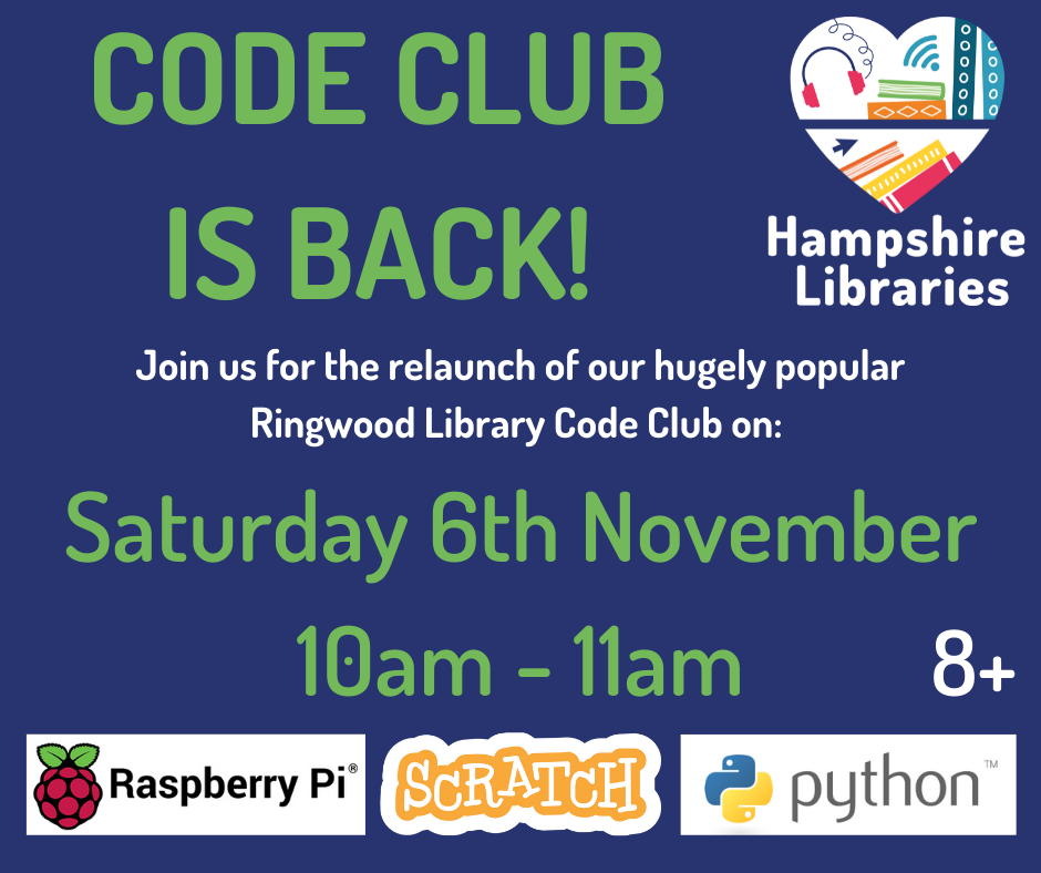 We're really excited to announce that our hugely popular Code Club is ...