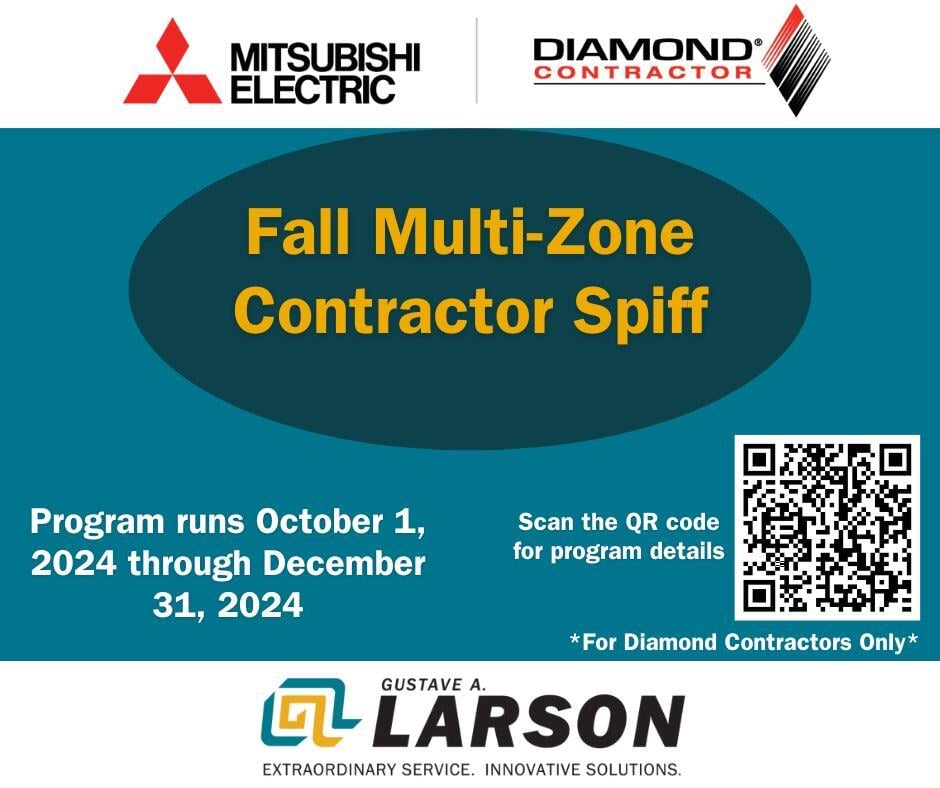 The Mitsubishi Fall Multi-Zone... - Gustave A. Larson Company | Facebook