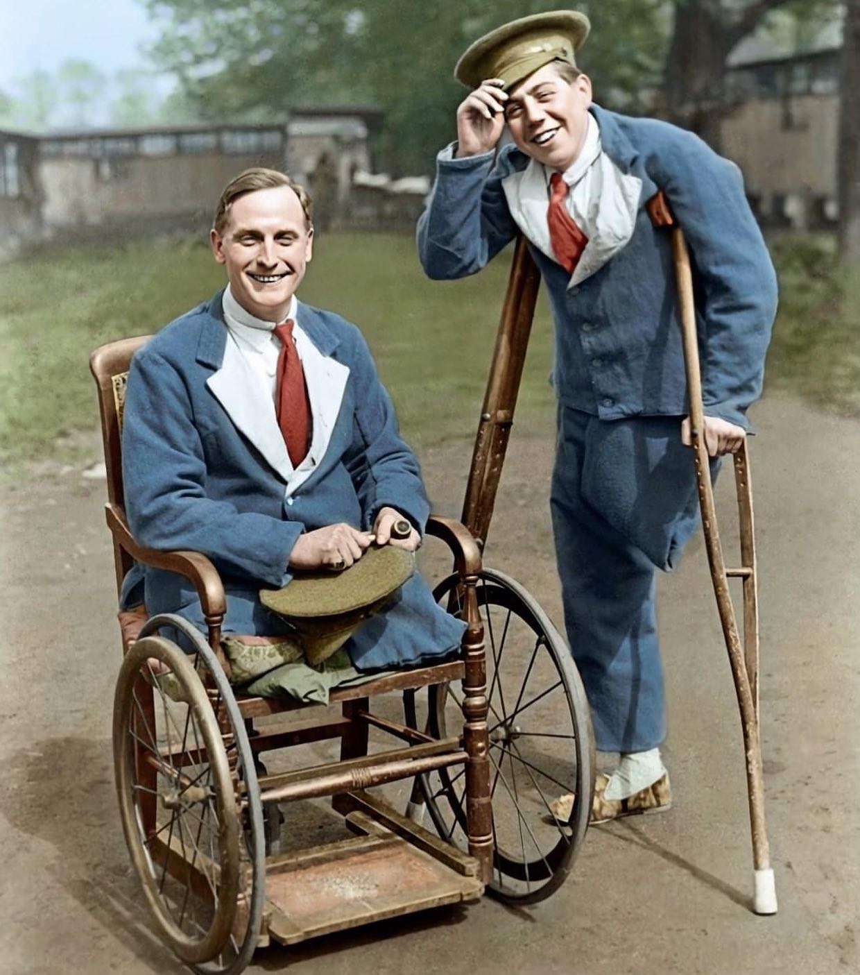 WW1photohistory - Two soldiers, invalided out of the army,... | Facebook