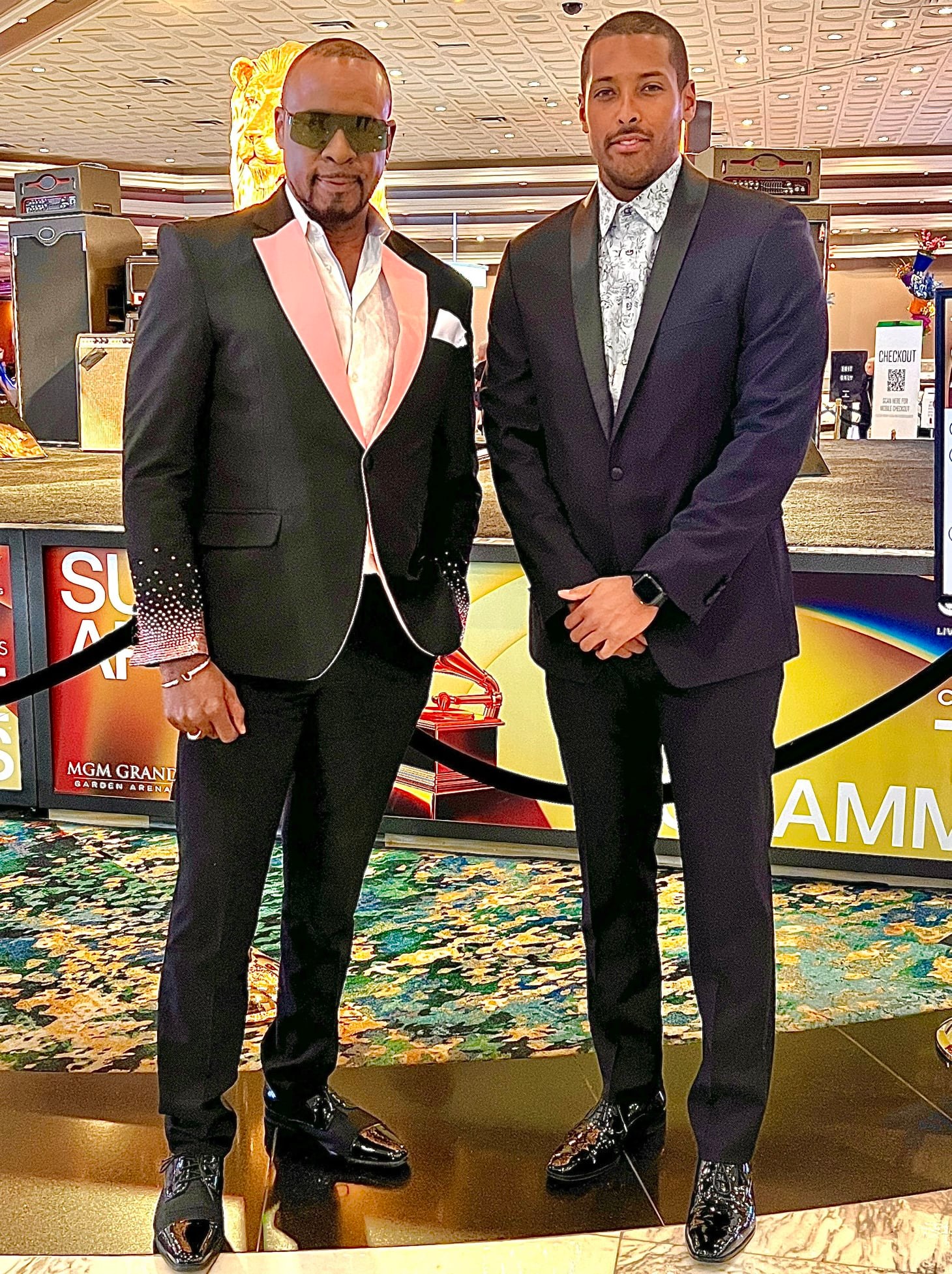 Skip - Men in black (& pink)... Grammy night with my nephew William H ...