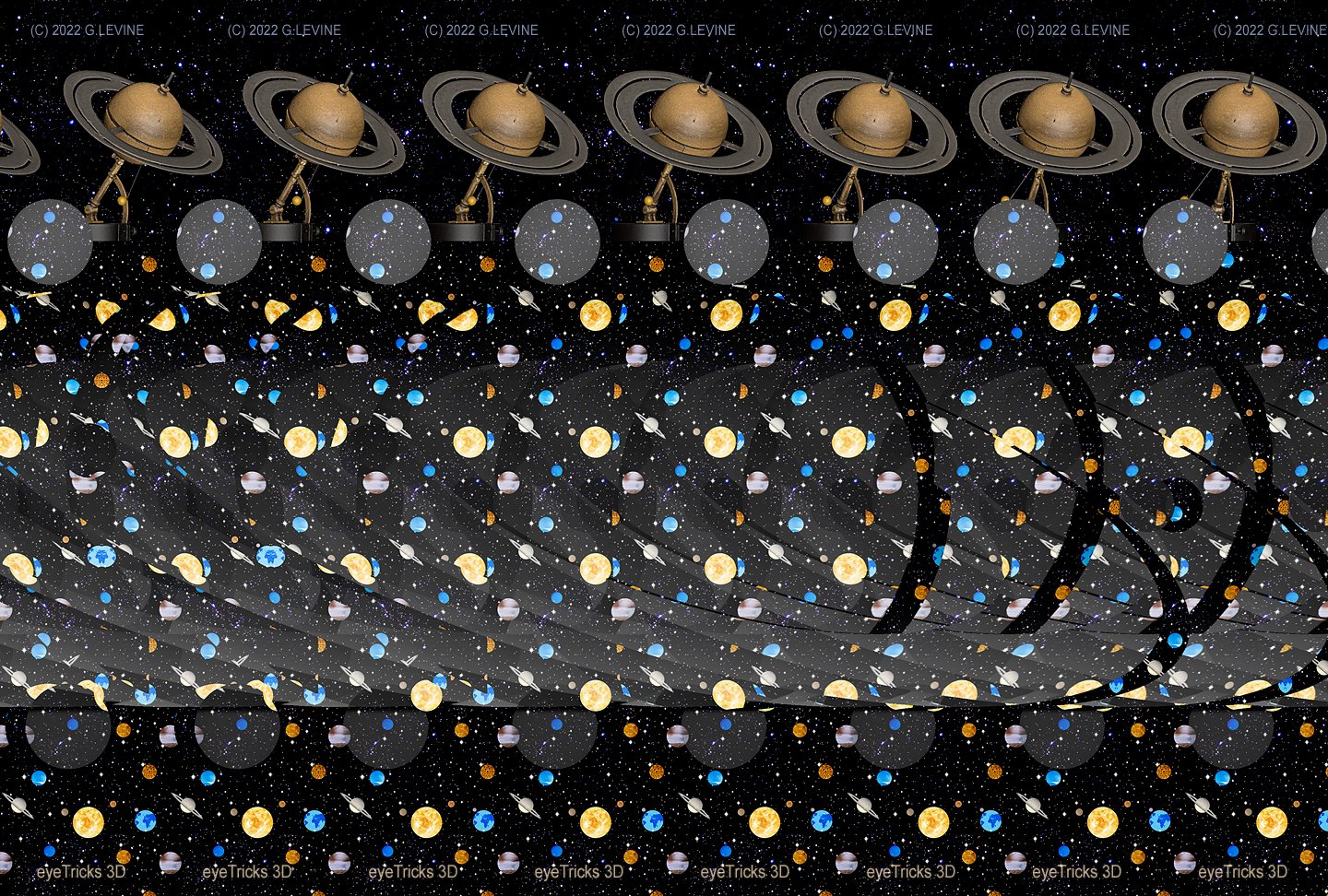 Eyetricks 3D Stereograms - This planet actually has 82 moons. — Gene ...
