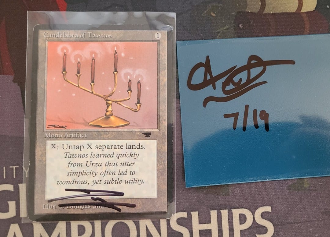 Showcasing Candelabra of Tawnos from Magic: The Gathering's