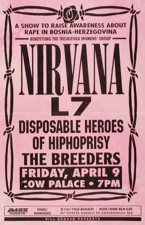Poster: Nirvana with The Breeders and Shonen Knife at the Astro