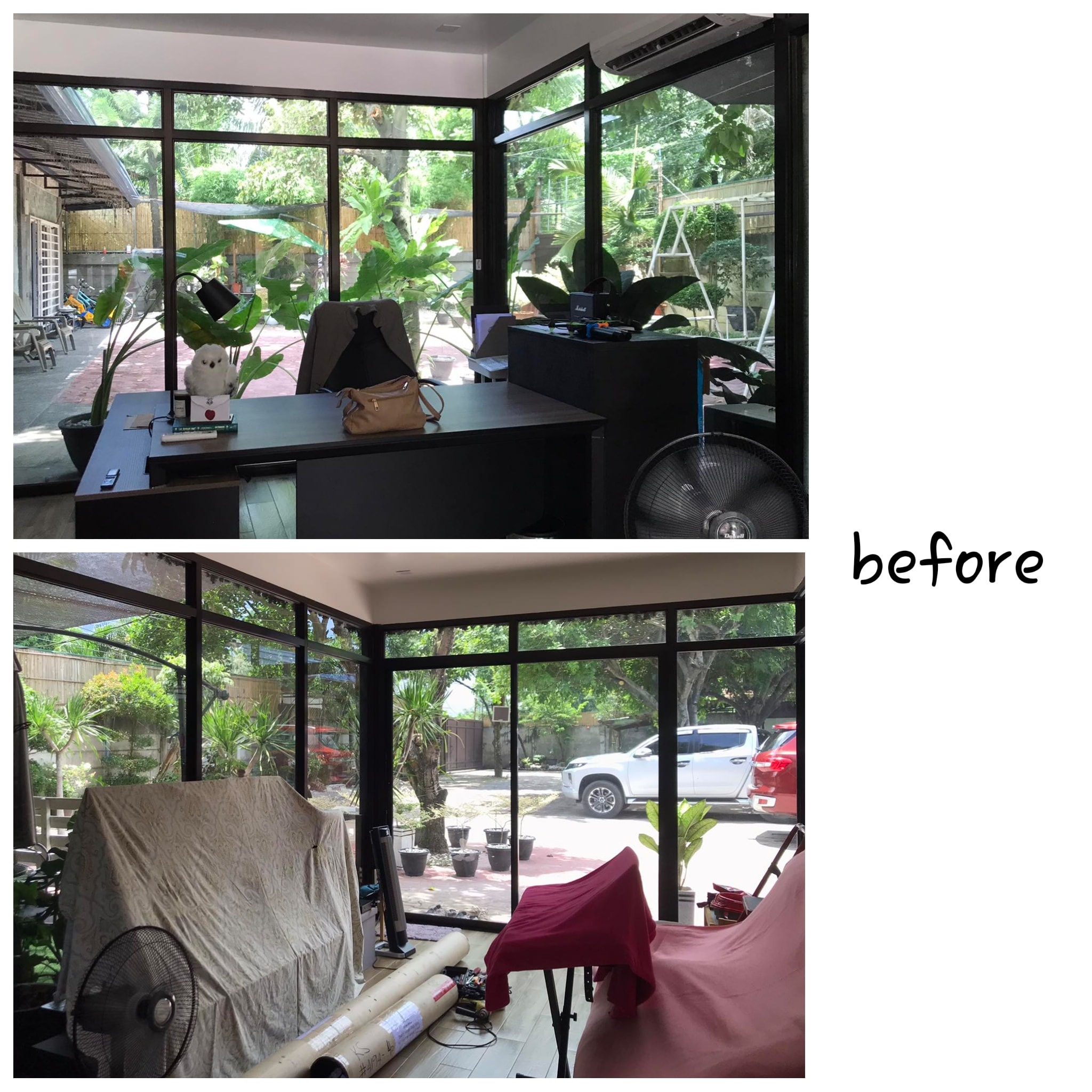 Sunscreen roller shades blocked up to 80% of the sun and the sun’s ...