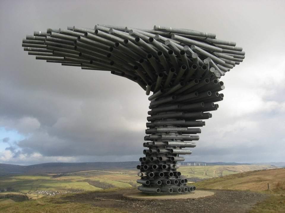 The new sculpture is designed to produce sonic overtones as the