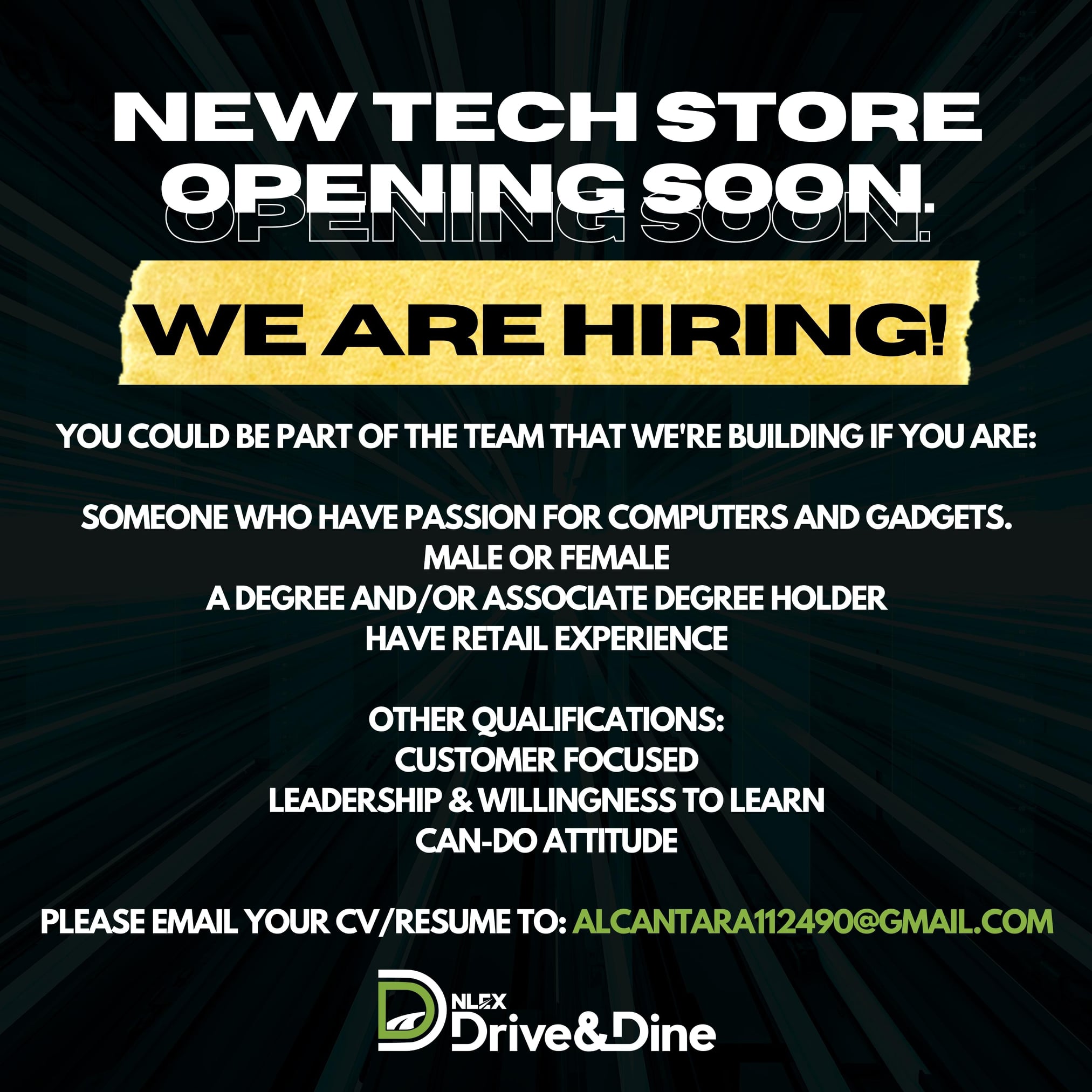 NLEX - A new tech store is coming to NLEX Drive and Dine! So we're on a ...