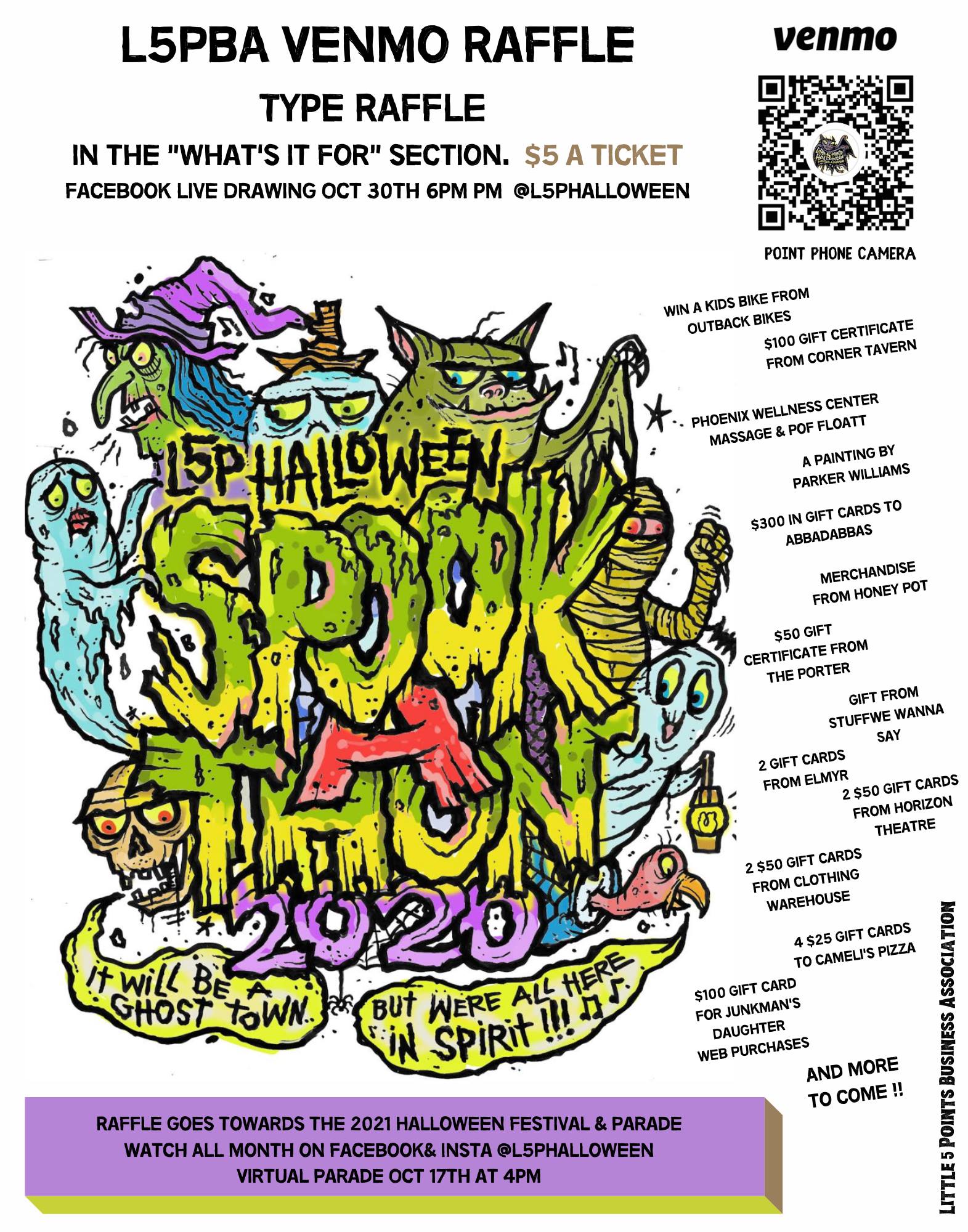 Venmo Raffle... - Little 5 Points Halloween Festival & Parade | Facebook