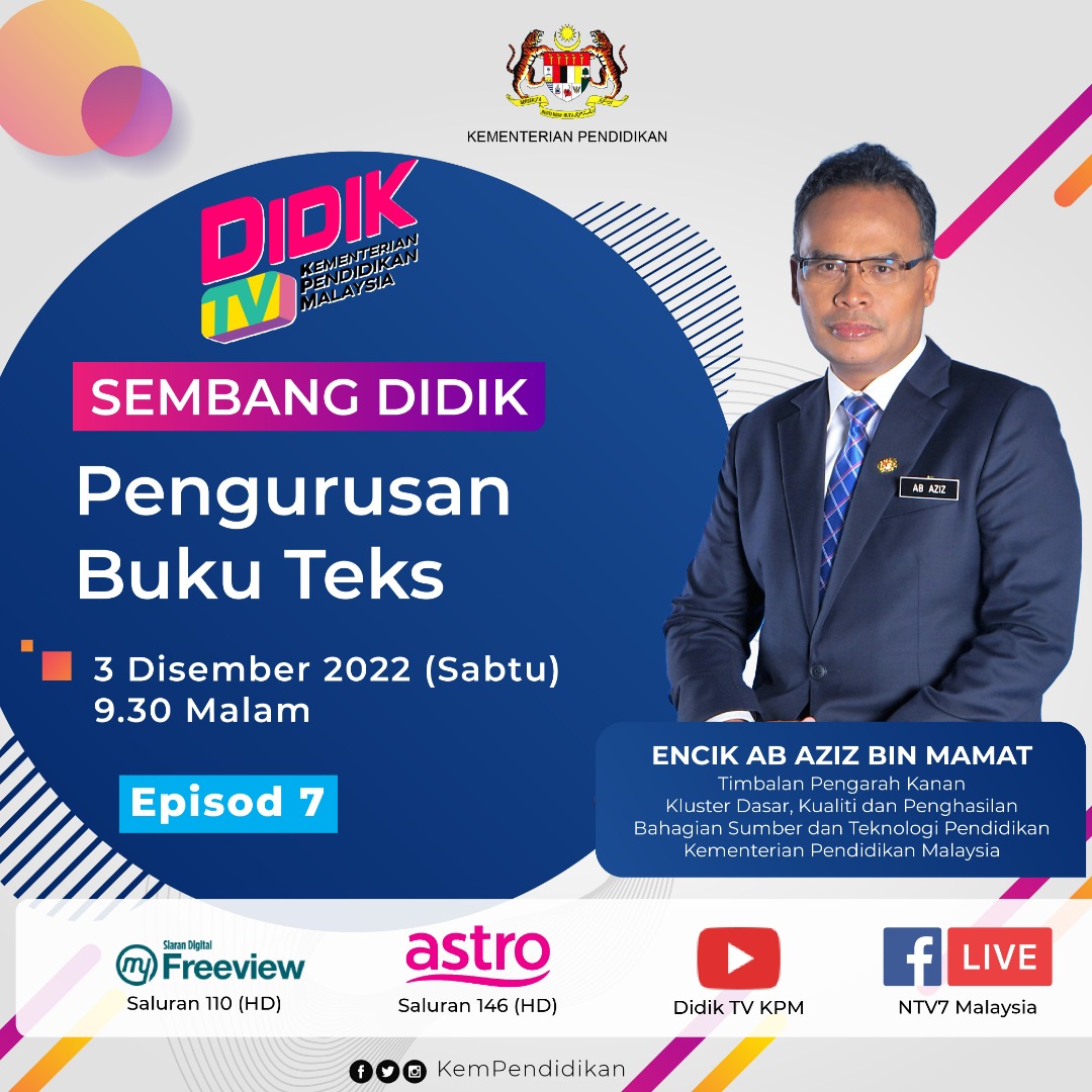 Kementerian - Saksikan temu bual berkaitan Pengurusan Buku Teks pada 3 ...