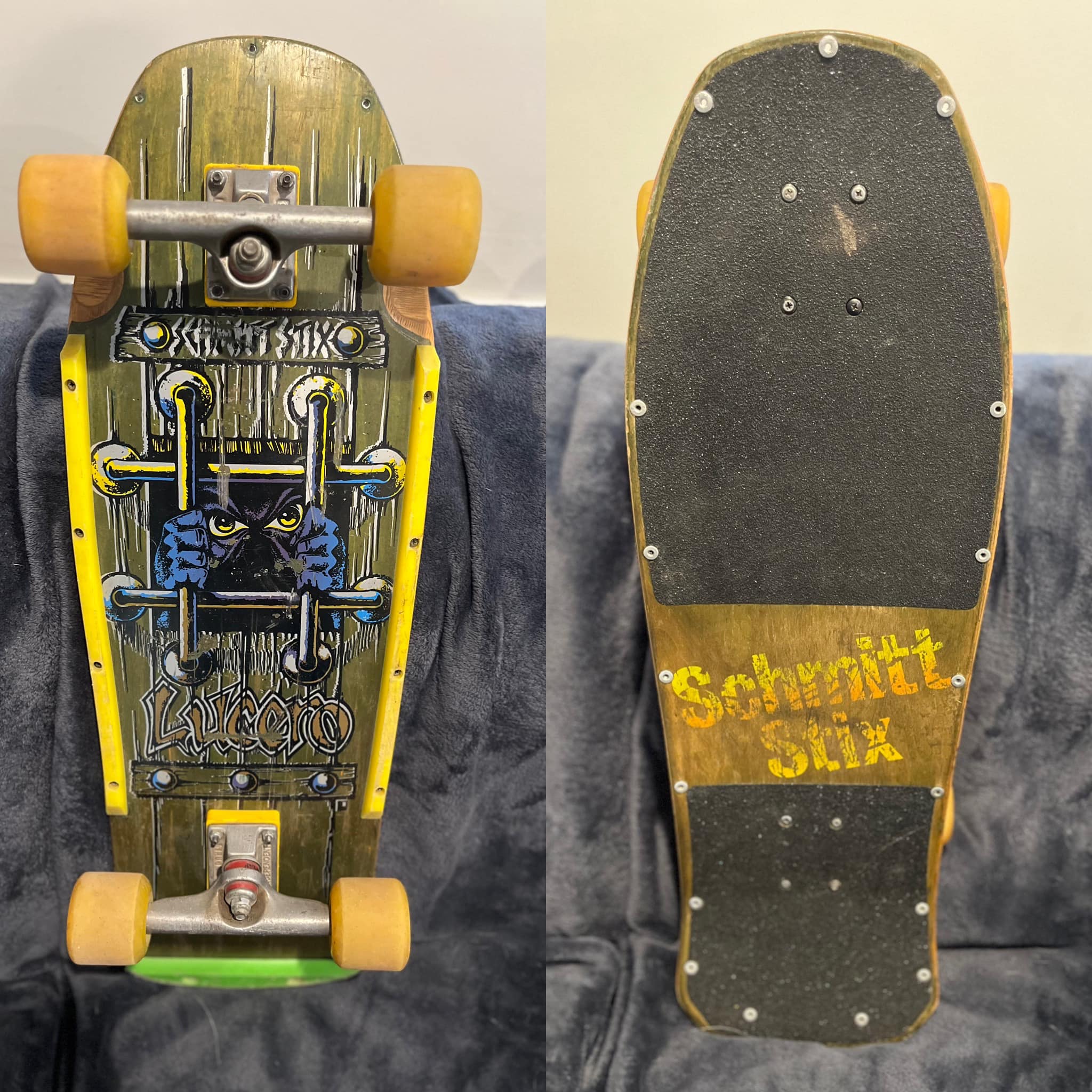 Origin of 80s pro sk8boarder John Lucero's deck design inspiration
