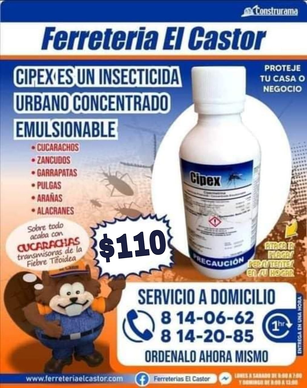 🔸CIPEX🔸 Insecticida para de uso... - Ferreterias El Castor | Facebook