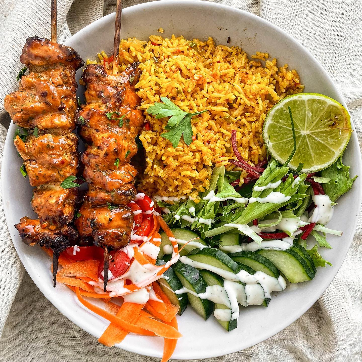 Chops with Drey - Saucy, juicy chicken kebabs, spicy rice... | Facebook