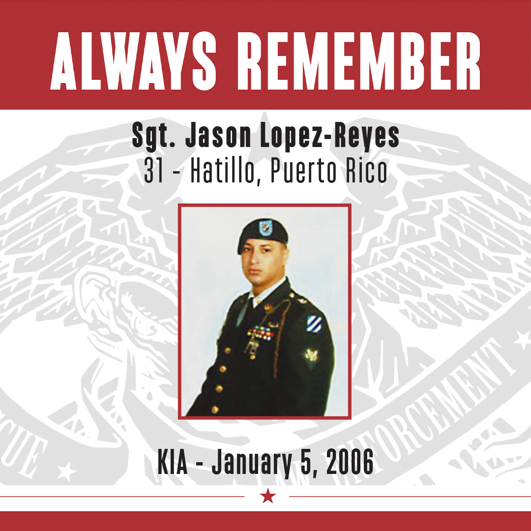 Carry The Load - We remember Sergeant Jason Lopez-Reyes...