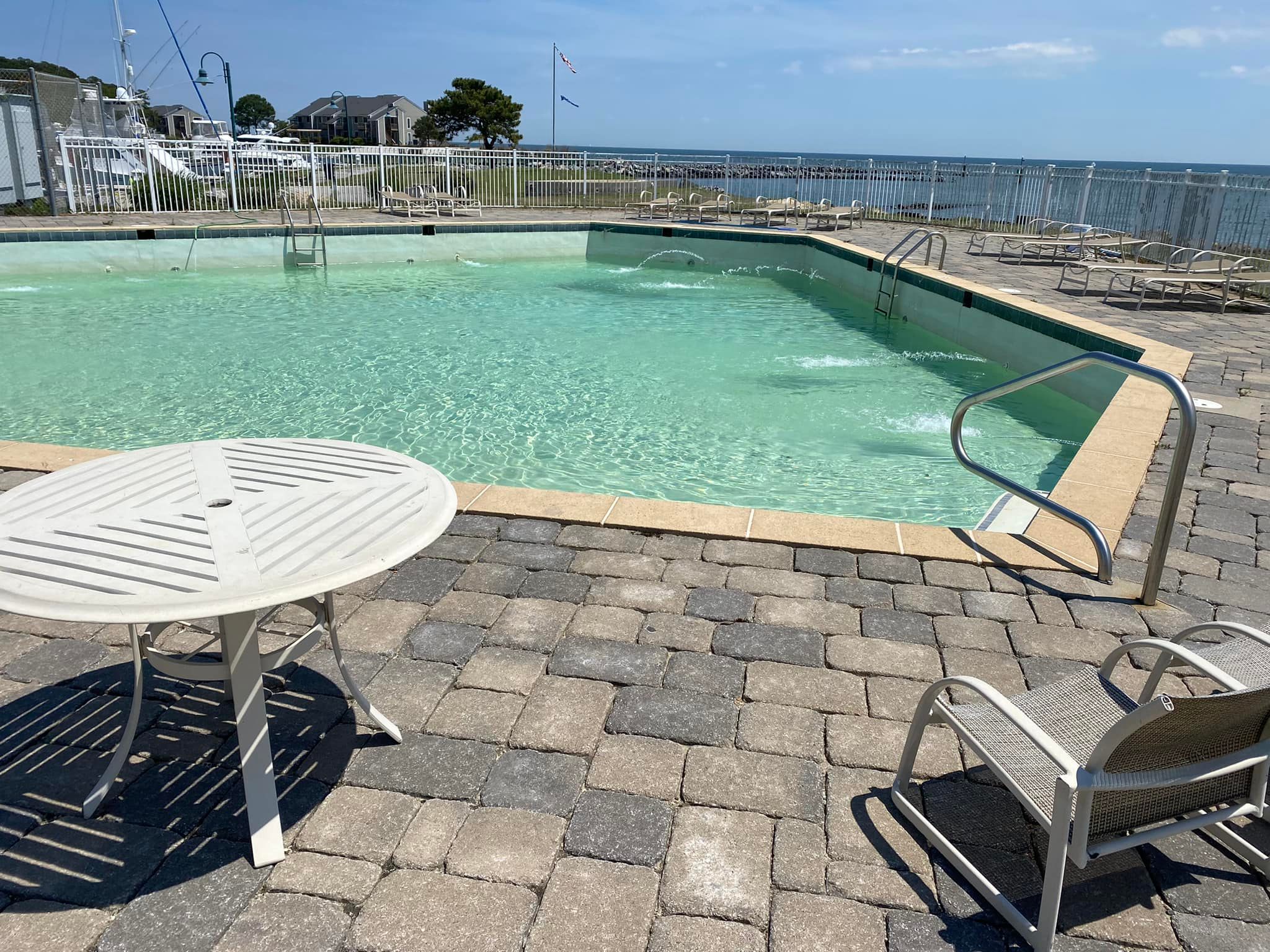 Pool is almost full! Tiki is open... - Windmill Point Marina