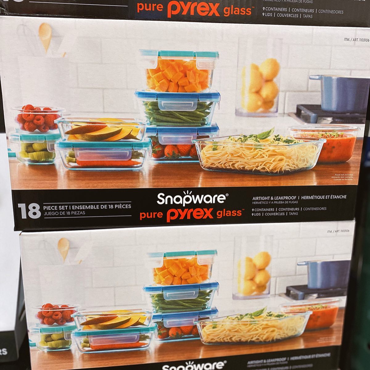 Costco Buys - This @snapwarestorage 18-pc Pyrex Glass Food...