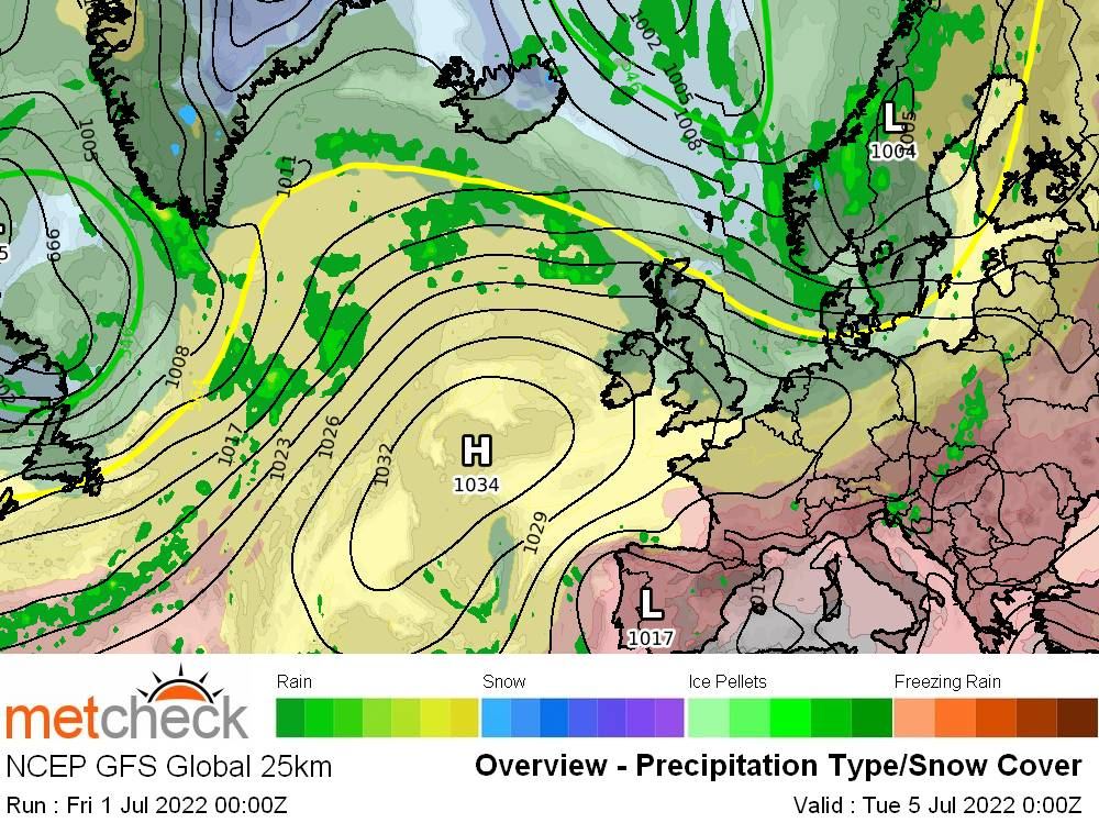 Metcheck - FORECAST DISCUSSION: High pressure across the UK next week ...