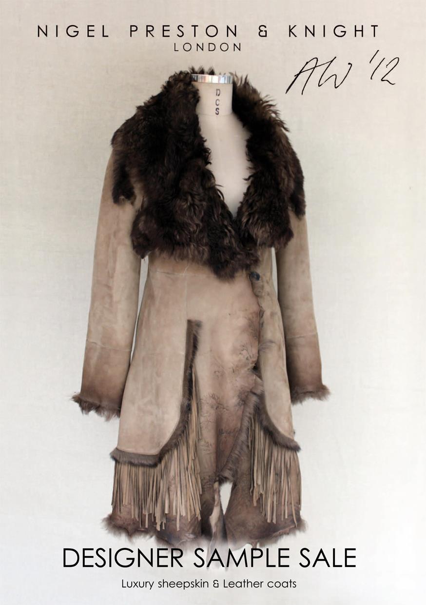 Poncho Femme En Peau Lainée, Cuir Et Fourrure D'Agneau - Marque Nigel Preston & Knights - Taille M/38 - Occasion
