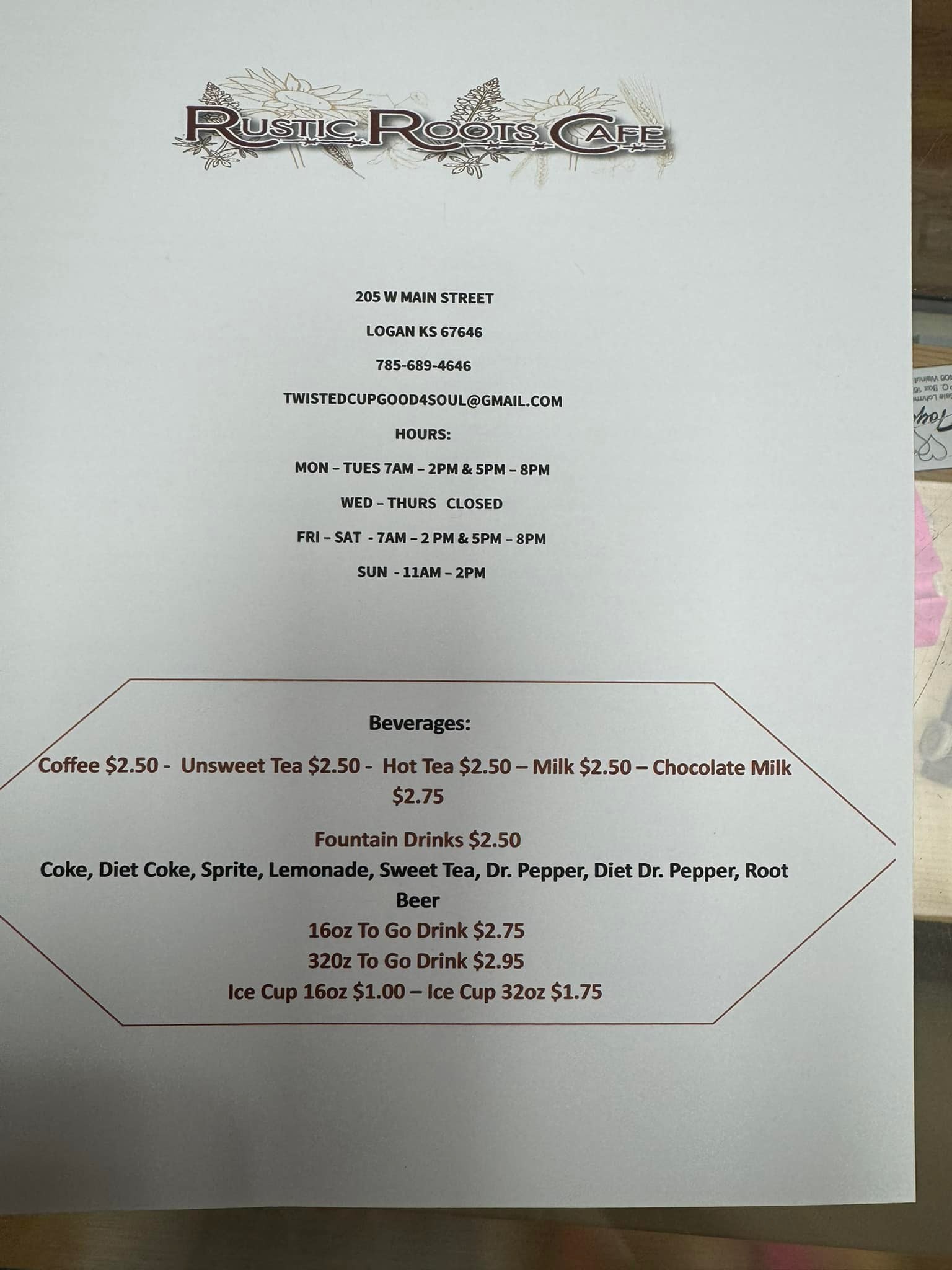 Rustic Roots Cafe added a new photo. - Rustic Roots Cafe