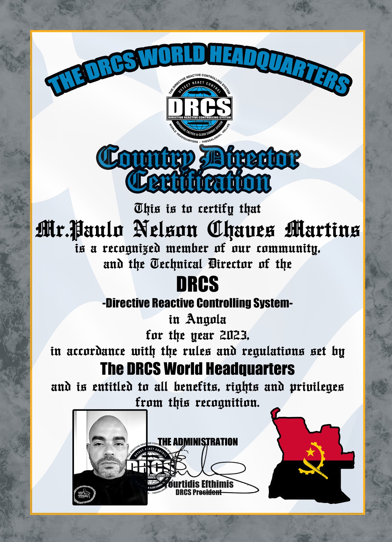 The DRCS - Congratulations to Mr Paulo Chaves Martins for the position ...