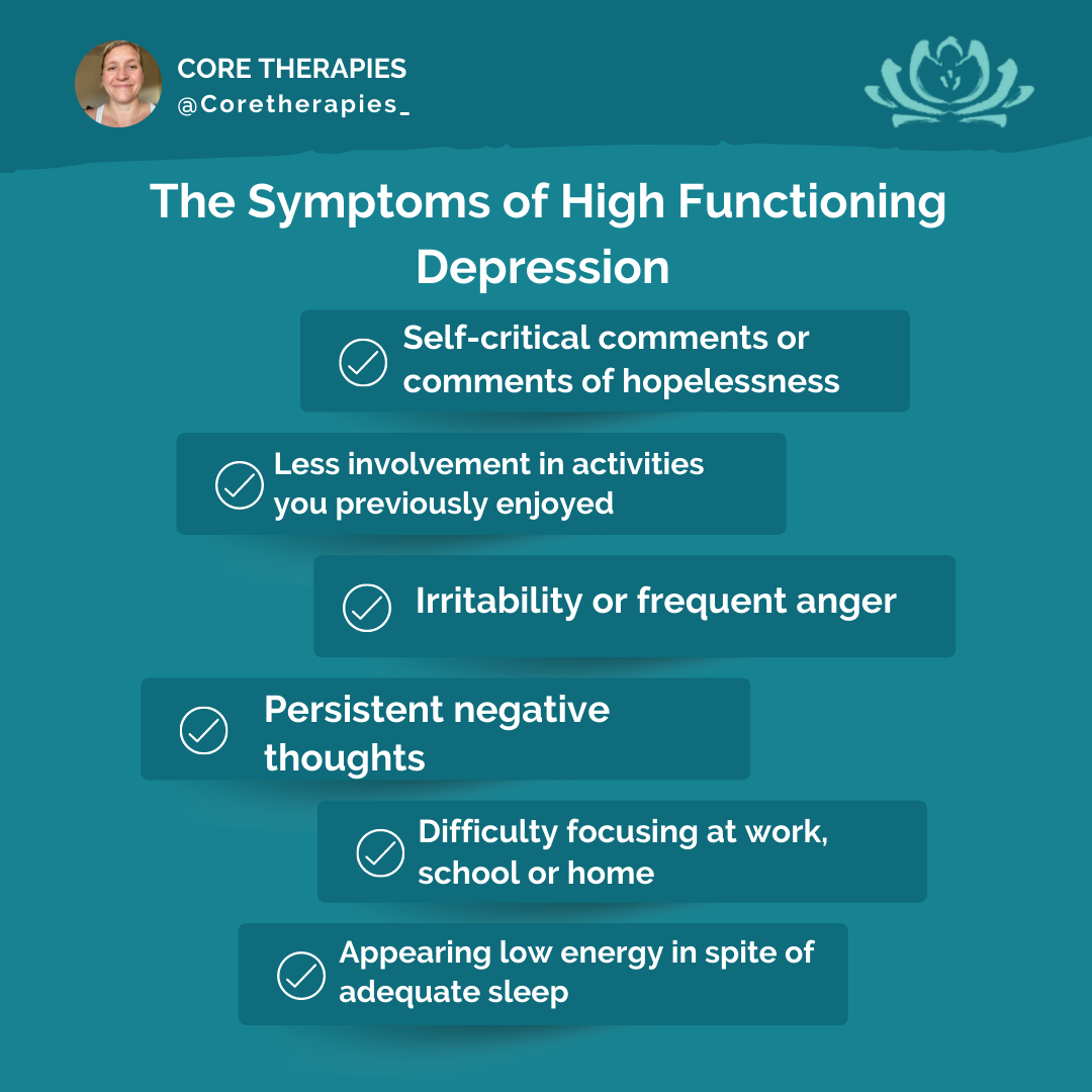 Core Therapies - 🧠The symptoms of High Functioning Depression🧠