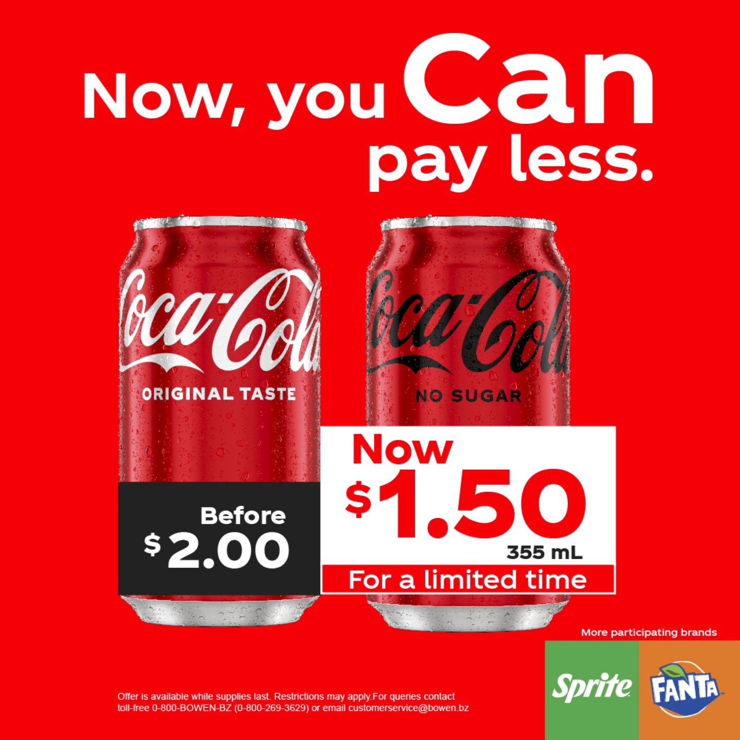 New week, new offers! 🎊 We are making our 350ml Coca-Cola, Fanta