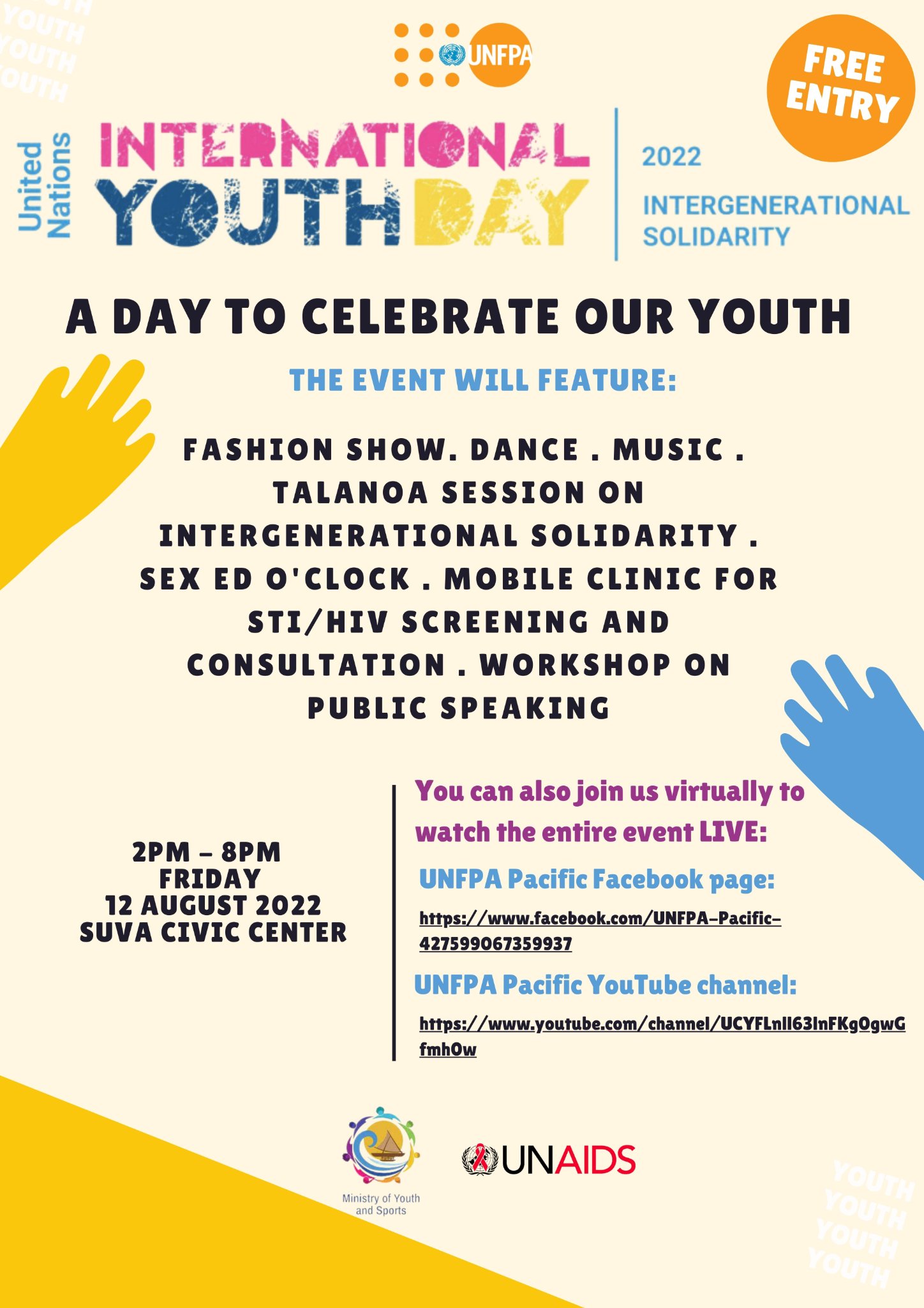 UNFPA Pacific - SAVE THE DATE: 2022 INTERNATIONAL YOUTH DAY CELEBRATION ...
