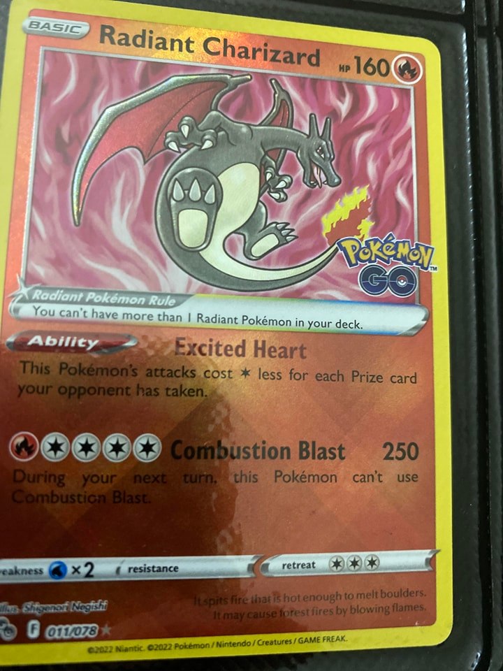 shining charizard pokemon go card - Radiant - 011/078 Commemorate your favorite tabletop game with this Charizard EX 2024 Pokemon Paldean Fates Special Illustration Rare #234 Card Incredible Pokmon card collection discovered