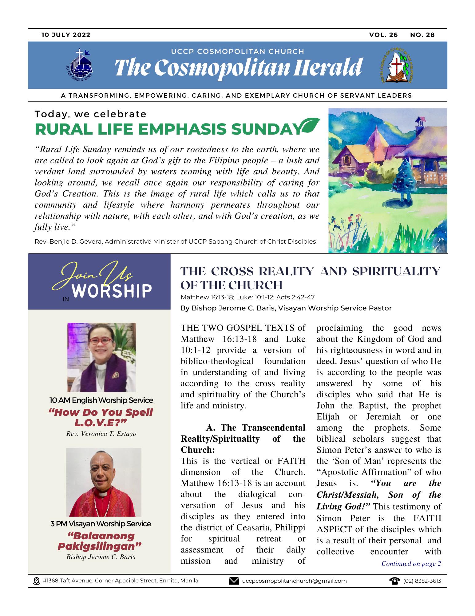 The Cosmopolitan Herald July... - UCCP Cosmopolitan Church | Facebook