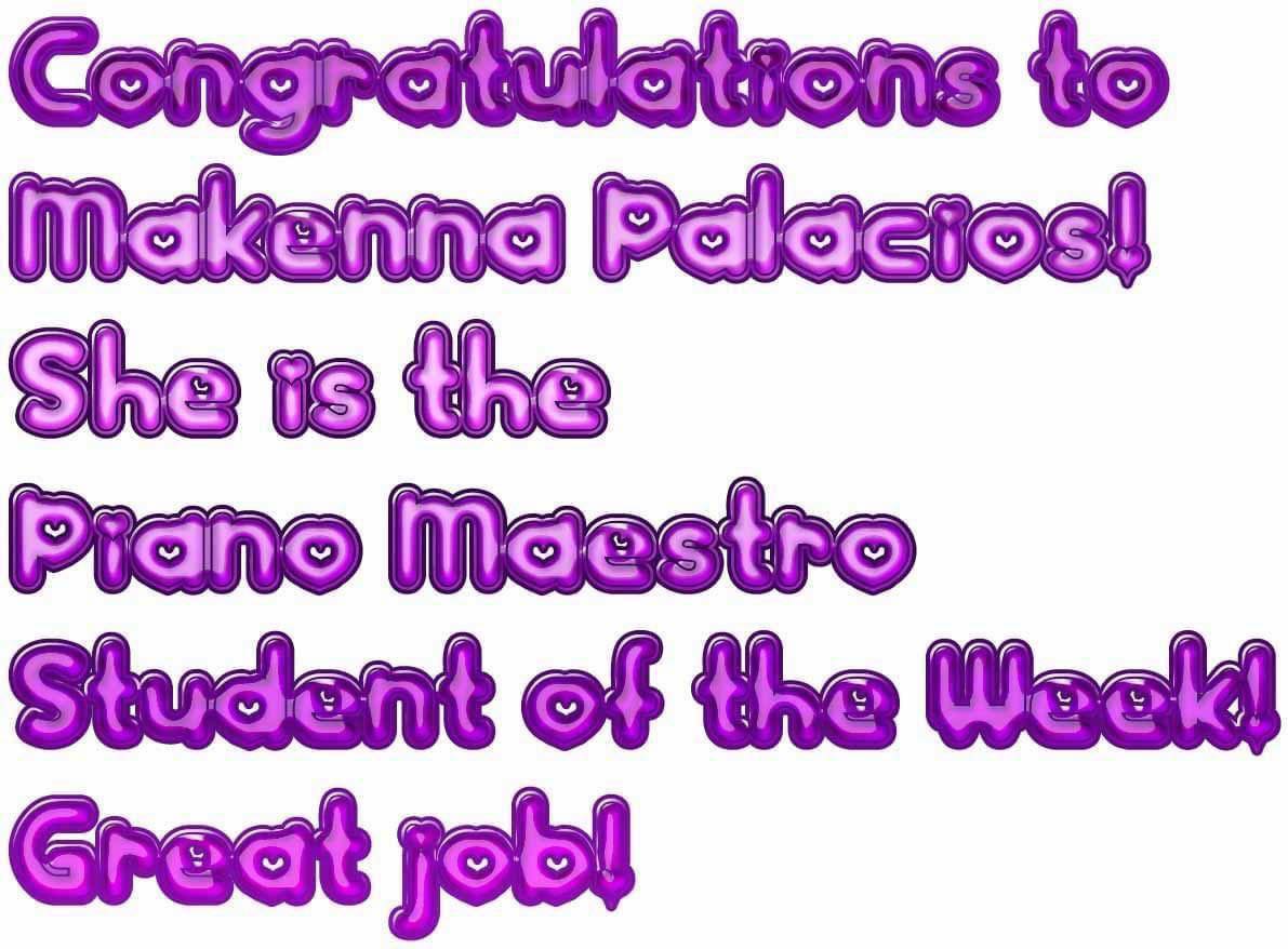 Congratulations to Makenna... - Hopkins Piano Studio | Facebook