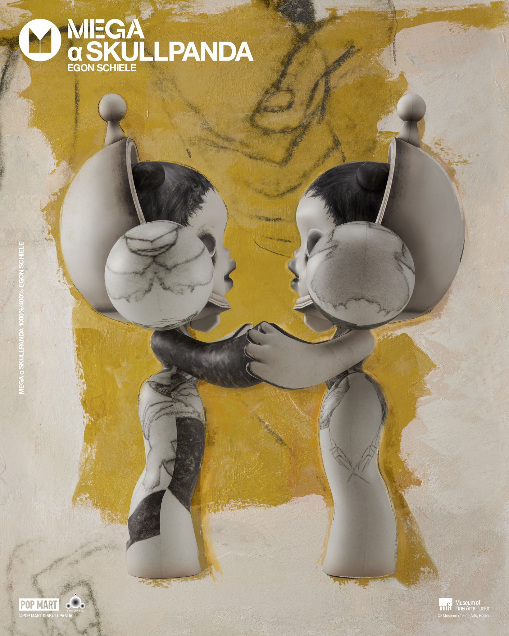 LIMITED-STOCK) MEGA a SKULLPANDA 400% Egon Schiele A masterpiece