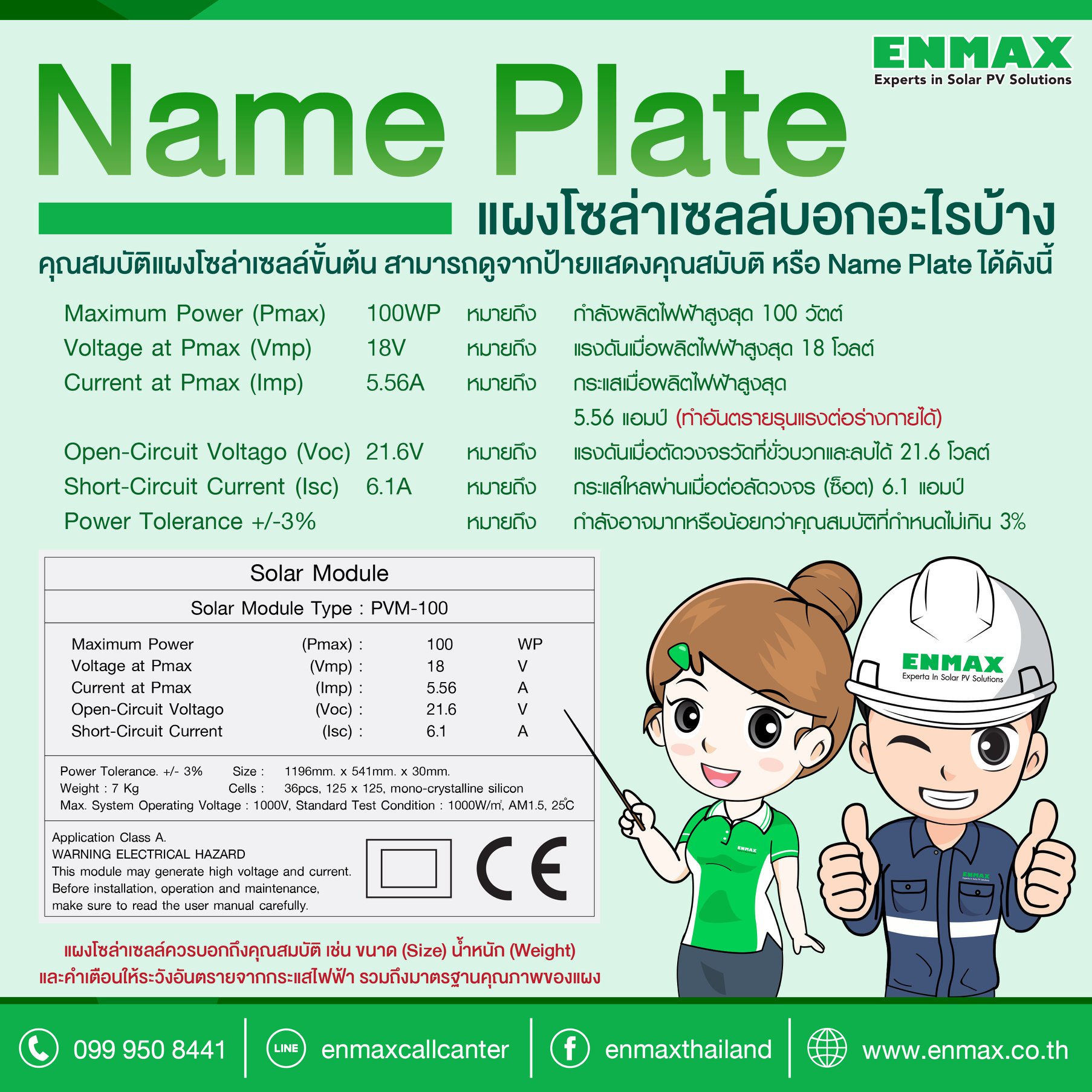 Enmax Thailand - 💡เกร็ดความรู้💡 ‼อย่าซื้อแผงเอง... | Facebook