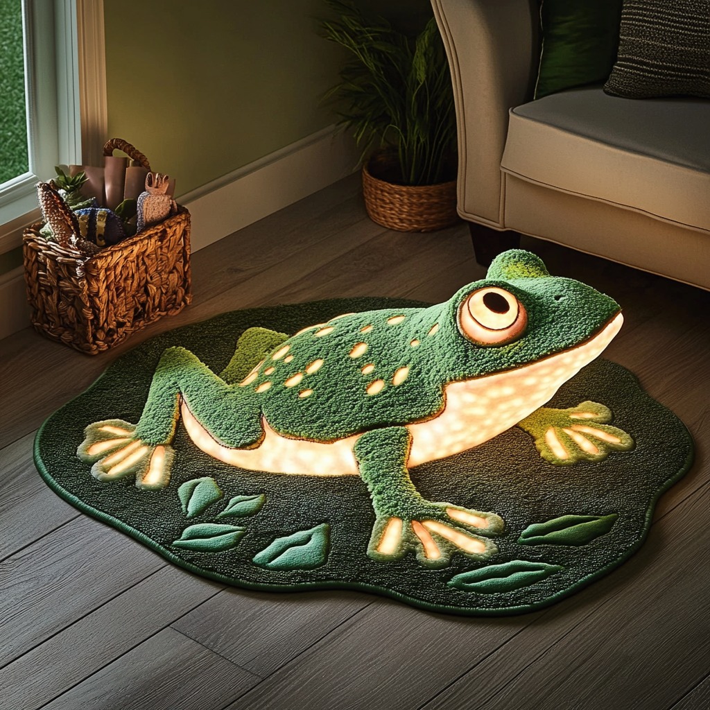Everything - This cozy glowing frog rug brings warmth, fun, and ...