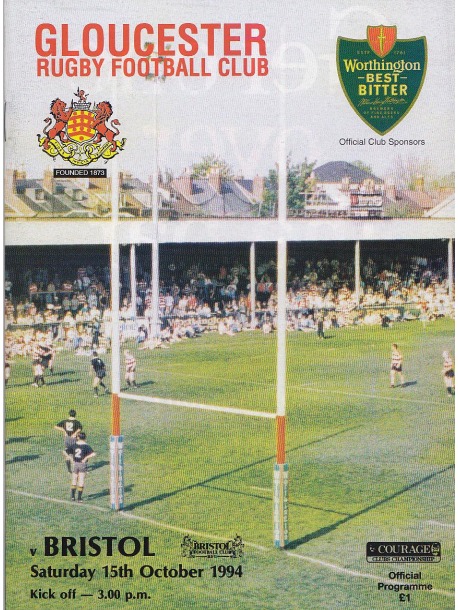 Gloucester Rugby Memories | Bristol beaten. Dave Sims with the try ...