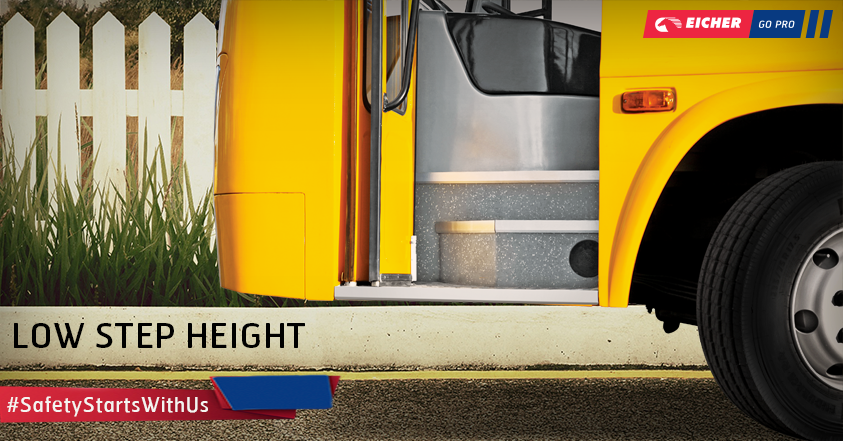 Eicher - Low step height for superior safety & comfort. Eicher school ...