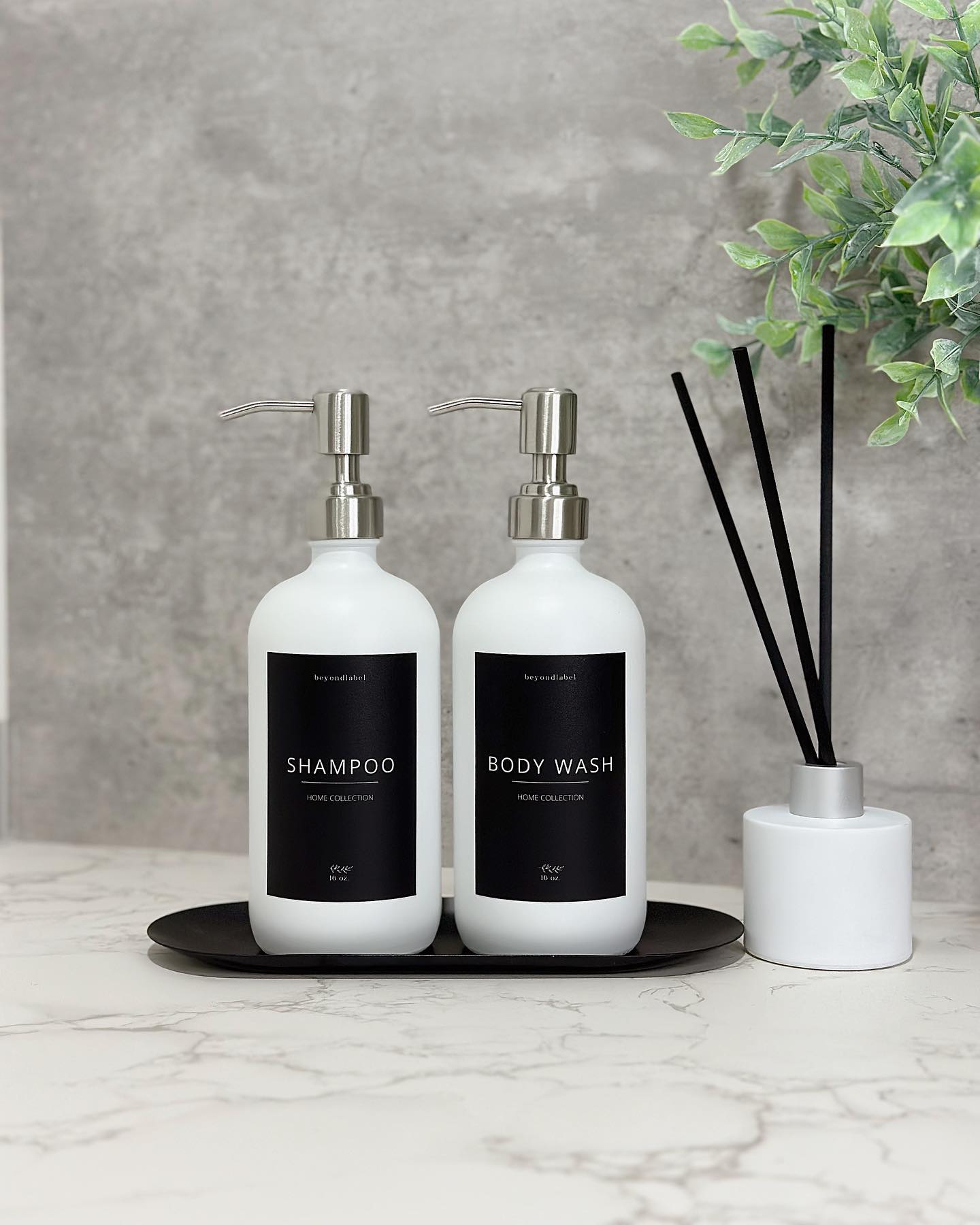 Beyond Label PH - 📣New Item: White Glass Bottle with Metal...