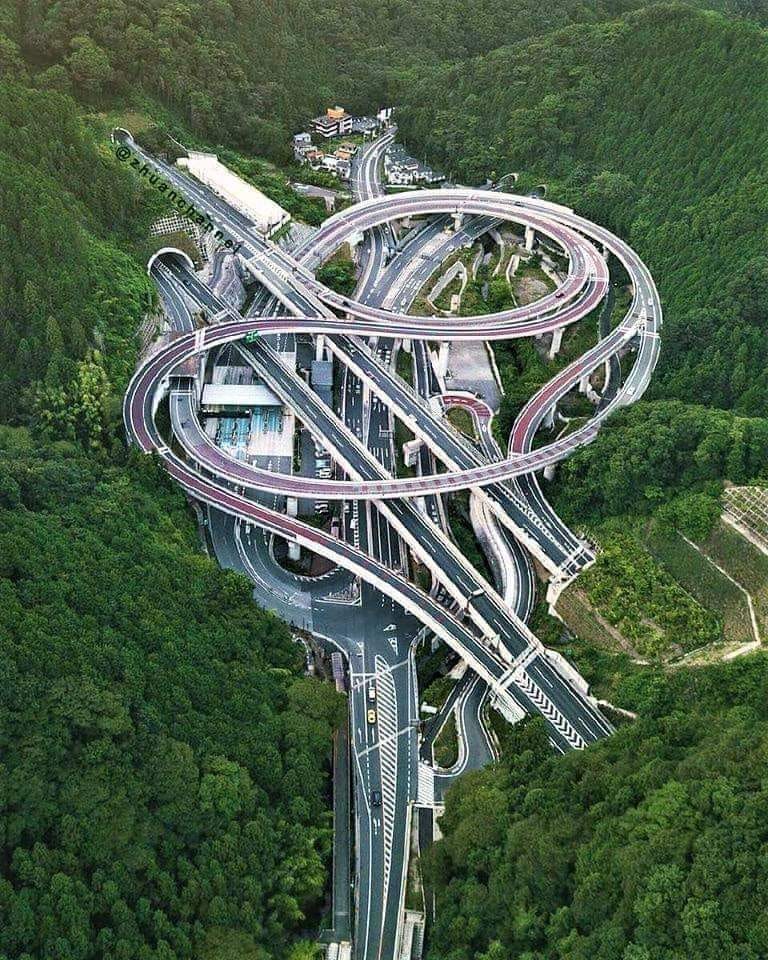 Takaosan interchange situated in Hachioji, near Tokyo.