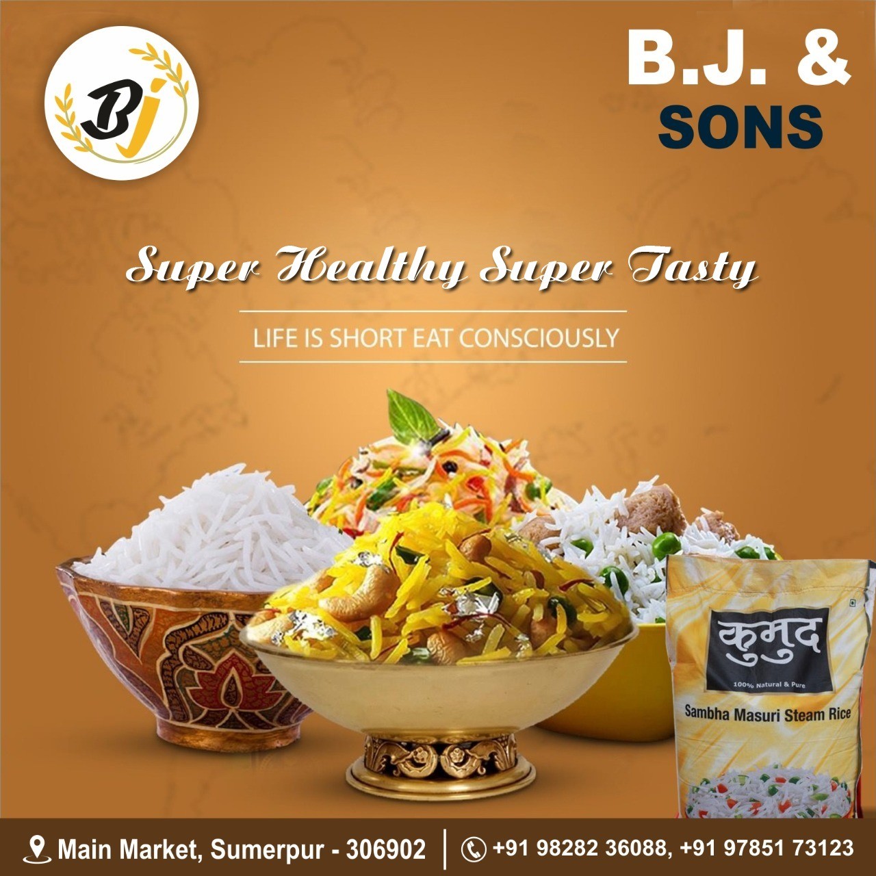 B.J. & Sons - B. J. & Sons Kumud Basmati Rice Enjoy a...