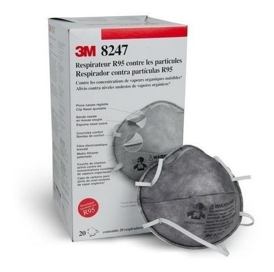 ️ Respirador para partículas 3M™ 8247, R95 🔹️Construido con una capa de ...