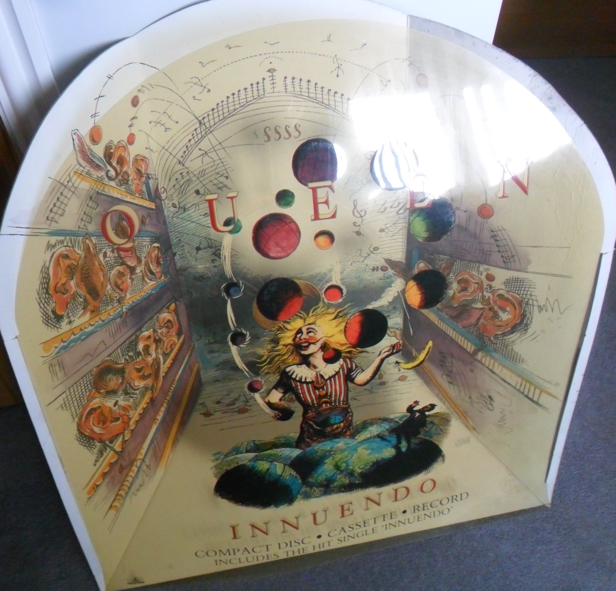 The 'Innuendo' 3D promotional stand that was issued by Parlophone