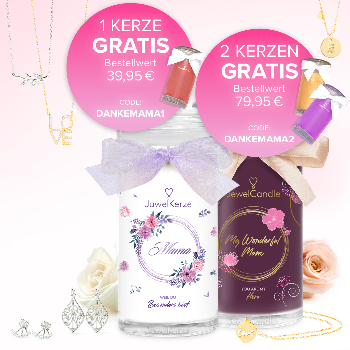 🚨​ GRATIS-KERZEN ALARM 🚨​ Für all die, die noch kein Geschenk zum Muttertag gefunden haben, we got you! Denn Ihr könnt jetzt bis zu 2 GRATIS-KERZEN zu Eurer Bestellung erhalten* 🤩 https://bit.ly/3Mx2Wjb