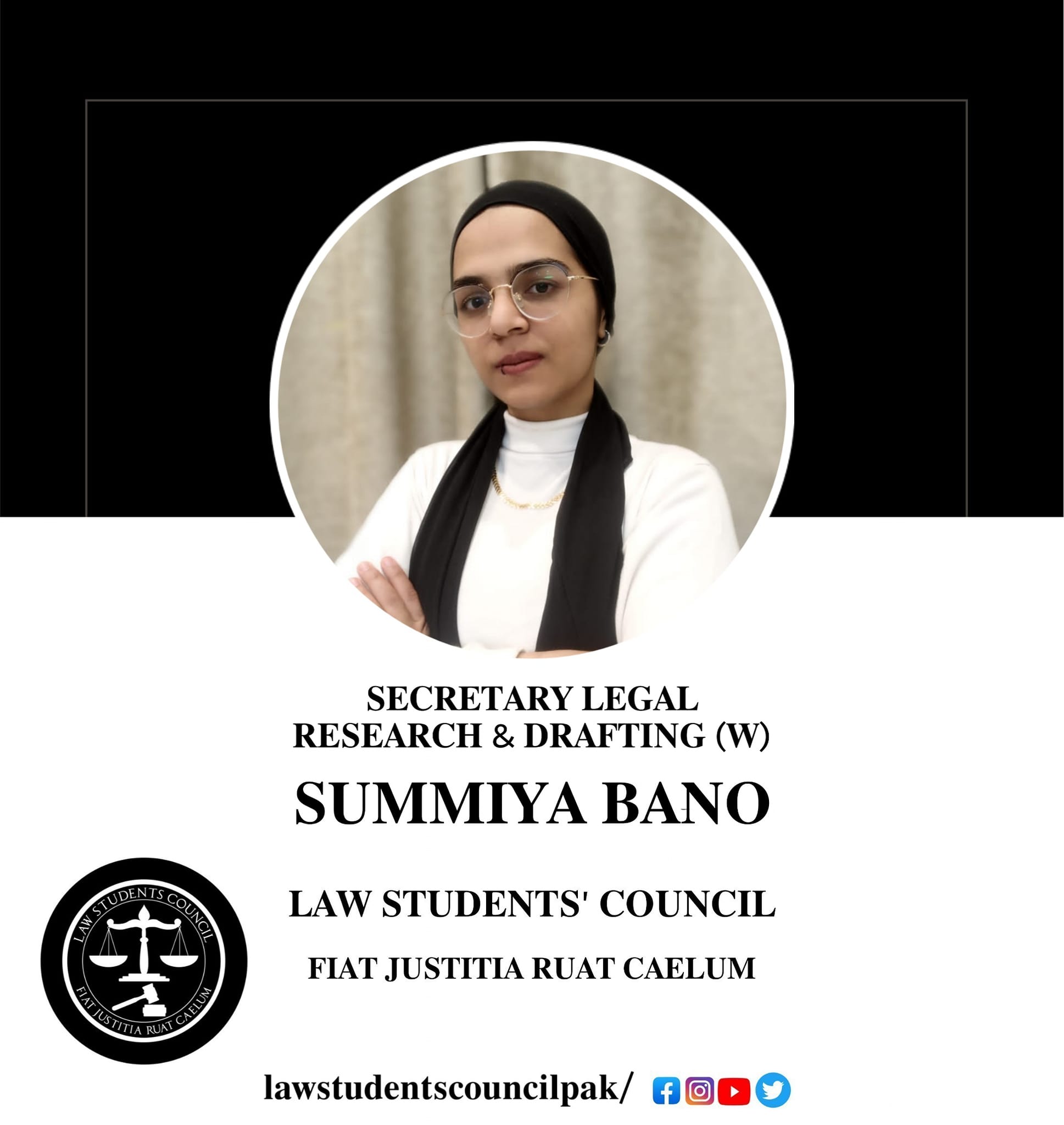 Ms. Summiya... - Law Students Council Women - IIUI Chapter
