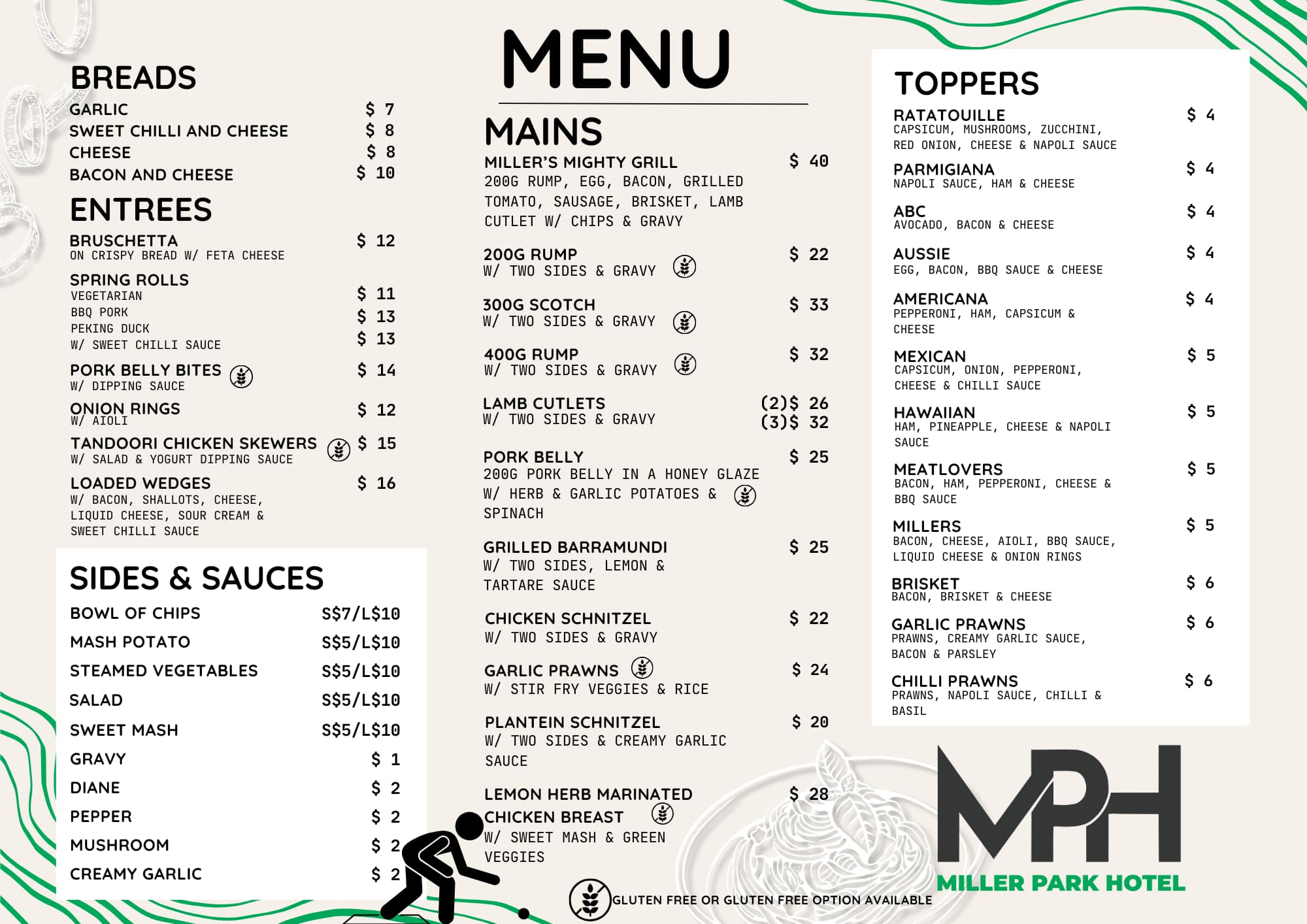 Have you checked out our new menu? - Miller Park Hotel | Facebook
