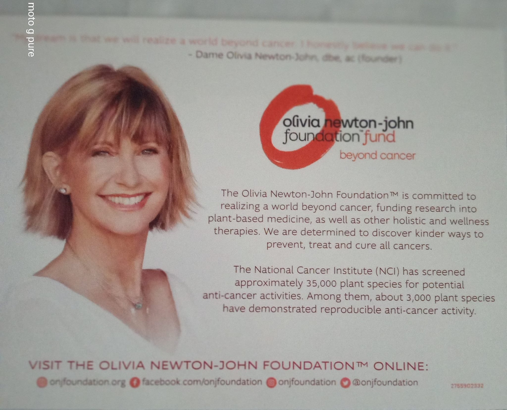 オリビア・ニュートン・ジョン　ファンクラブ会報 2006年春号 Olivia Newton-John signs fan's physical album