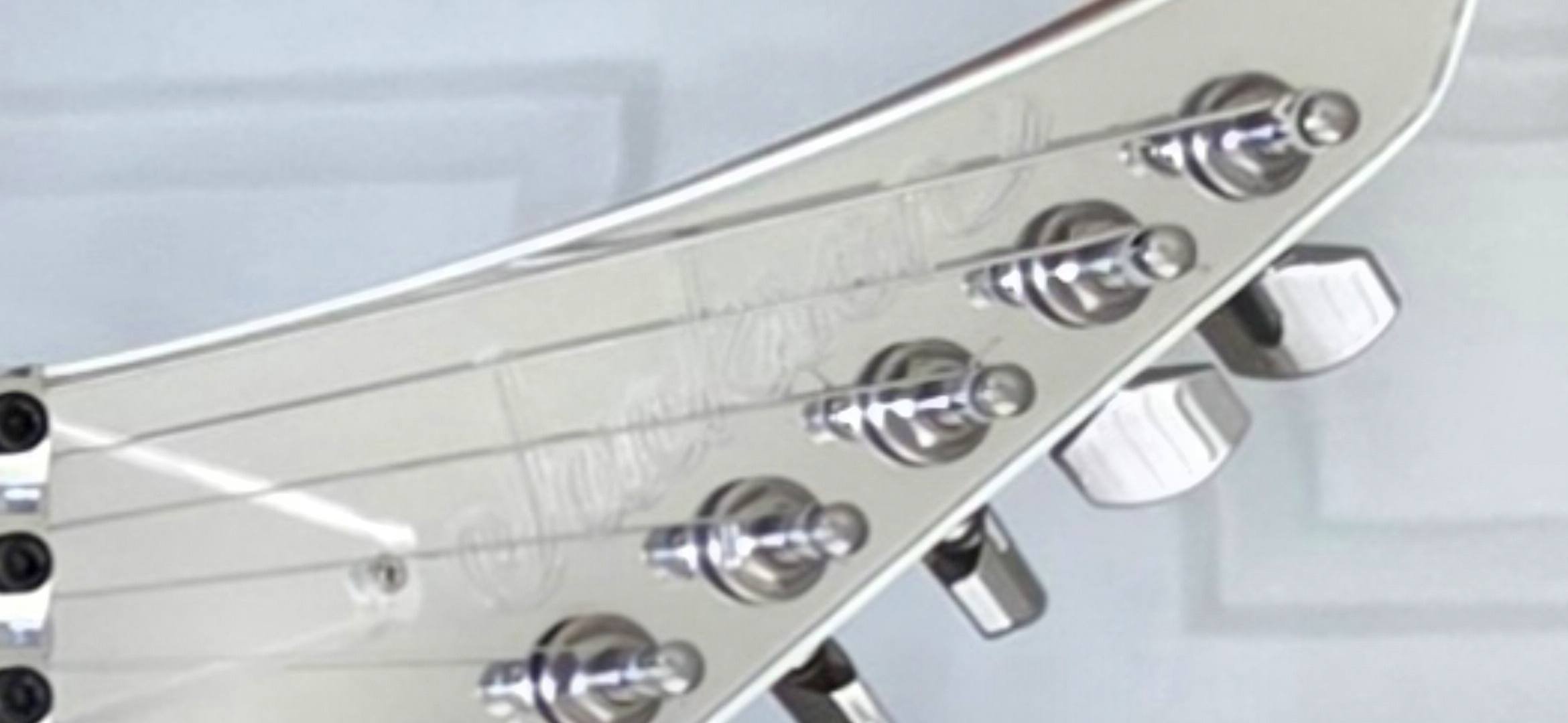 Jackson SL3R Soloist guitar with reverse headstock and mirror finish
