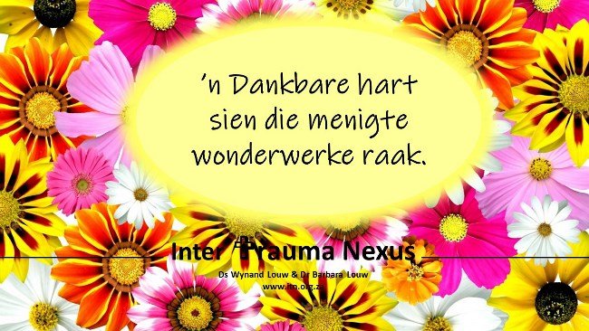 Ons is dankbaar om die daaglikse... - Hallo Nadia Webjoernaal | Facebook