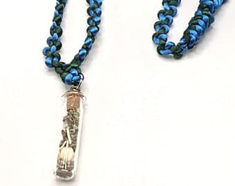 Collier Shiva Eye Géométrie Sacrée Macramé - Bijou Festival Psytrance - Fait Main - Neuf
