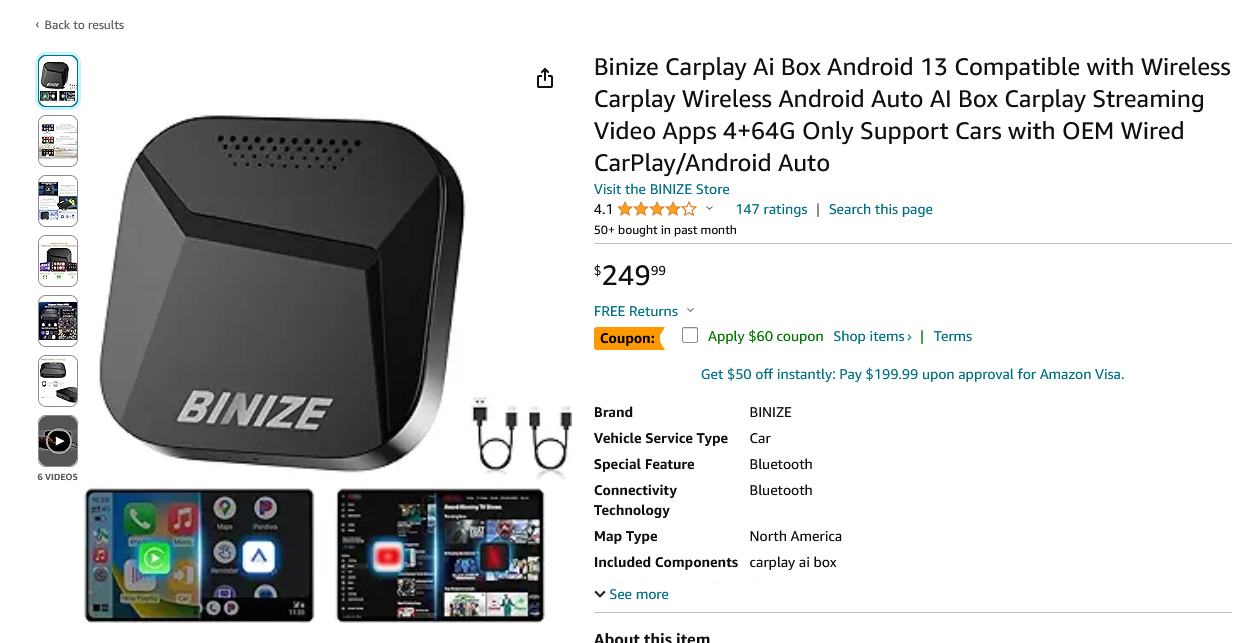 Review of Linkifun GT6 Pro Android 13 Smart AI Box with Wireless