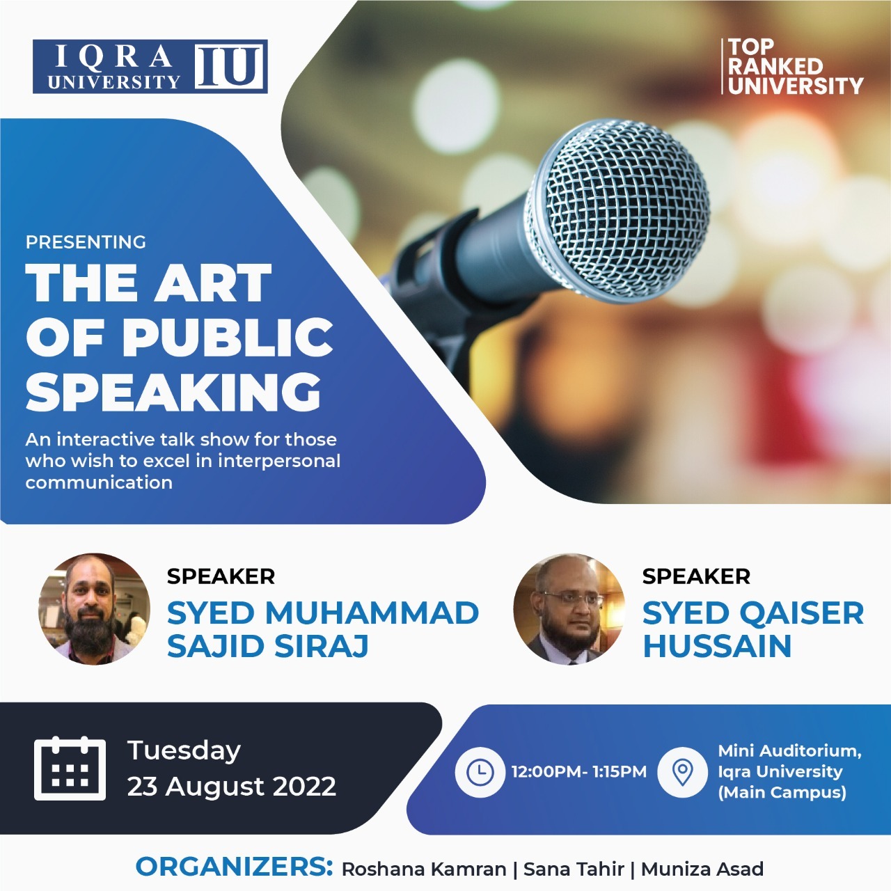 The Art of Public Speaking is an... - Iqra University - IU