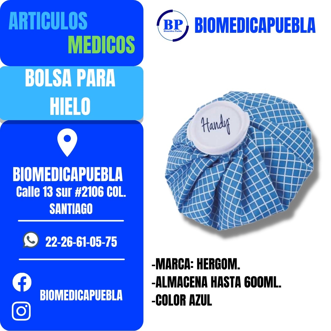 ⚕️Bolsa para hielo. 🔵Marca: Hergom. 🔵Almacéna hasta 600ml. 🔵Color azul ...
